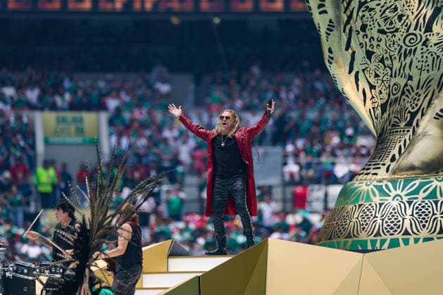 FIFA World Cup, WM, Weltmeisterschaft, Fussball 2026 FIFA WORLD CUP 2026 OPENING CEREMONY GENERAL 11062026 MEXICO CITY, MEXICO. Photo of the Mana band performance, during the opening ceremony of the FIFA World Cup 2026, held at the Estadio Ciudad de MÃ xico of Mexico City. Foto del la actuacion de la banda Mana, durante ceremonia de apertura de la Copa del Mundo 2026 de la FIFA, celebrada en el Estadio Ciudad de Mexico de la Ciudad de MÃ xico. PHOTO BY IMAGENSHOP AGENCIA FOTOGRAFICA MEXICO CITY MEXICO CITY MEXICO