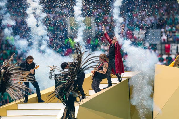 FIFA World Cup, WM, Weltmeisterschaft, Fussball 2026 FIFA WORLD CUP 2026 OPENING CEREMONY GENERAL 11062026 MEXICO CITY, MEXICO. Photo of the Mana band performance, during the opening ceremony of the FIFA World Cup 2026, held at the Estadio Ciudad de MÃ xico of Mexico City. Foto del la actuacion de la banda Mana, durante ceremonia de apertura de la Copa del Mundo 2026 de la FIFA, celebrada en el Estadio Ciudad de Mexico de la Ciudad de MÃ xico. PHOTO BY IMAGENSHOP AGENCIA FOTOGRAFICA MEXICO CITY MEXICO CITY MEXICO