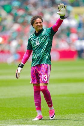 FIFA World Cup, WM, Weltmeisterschaft, Fussball 2026 FIFA WORLD CUP 2026 MEXICO VS SOUTH AFRICA 11062026 MEXICO CITY, MEXICO. Action photo of goalkeeper Guillermo Ochoa of the Mexico national team, Nationalteam during the warm up prior to the opening game of the FIFA World Cup 2026, held at the Estadio Ciudad de MÃ xico of Mexico City. Foto de accion del arquero Guillermo Ochoa, durante el calentamiento previo al juego inaugural de la Copa del Mundo 2026 de la FIFA, celebrado en el Estadio Ciudad de MÃ xico de la Ciudad de MÃ xico. PHOTO BY IMAGENSHOP AGENCIA FOTOGRAFICA MEXICO CITY MEXICO CITY MEXICO
