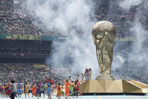FIFA World Cup, WM, Weltmeisterschaft, Fussball 2026 - Group A - Mexico vs South Africa Mexican musical group Los Angeles Azules peform during the pre-game show before the opening match of the FIFA World Cup 2026 between Mexico and South Africa in Mexico City, Mexico, 11 June 2026. Mexico City Mexico  Copyright: xSASHENKAxGUTIERREZx
