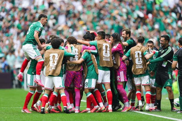 FIFA World Cup, WM, Weltmeisterschaft, Fussball 2026 FIFA WORLD CUP 2026 MEXICO VS SOUTH AFRICA 11062026 MEXICO CITY, MEXICO. Action photo of players of the Mexico national team, Nationalteam celebrating a goal against South Africa, during the opening game of the FIFA World Cup 2026, held at the Estadio Ciudad de MÃ xico of Mexico City. Foto de accion de jugadores de la Seleccion Nacional de Mexico, celebrando un gol en contra de Sudafrica, juego inaugural de la Copa del Mundo 2026 de la FIFA, celebrado en el Estadio Ciudad de MÃ xico de la Ciudad de MÃ xico. PHOTO BY IMAGENSHOP AGENCIA FOTOGRAFICA MEXICO CITY MEXICO CITY MEXICO