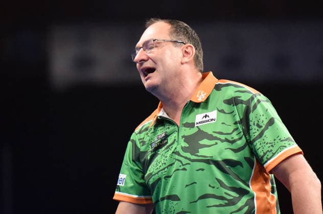 11.06.2026, xhbx, Dart World Cup of Darts 2025, v.l. Graham Filby (Südafrika) (DFL DFB REGULATIONS PROHIBIT ANY USE OF PHOTOGRAPHS as IMAGE SEQUENCES and or QUASI-VIDEO) Frankfurt