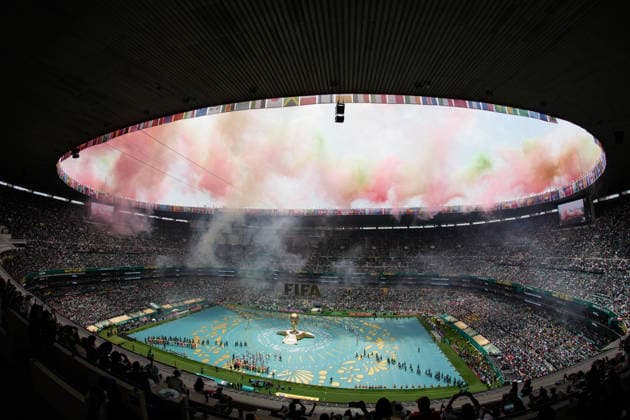 June 11, 2026, Mexico City, Mexico, Mexico: General view inside the stadium of Mexico City stadium during the FIFA World Cup, WM, Weltmeisterschaft, Fussball 2026 Group A match between Mexico and South Africa at Mexico City Stadium on June 11, 2026 in Mexico City, Mexico. Mexico V South Africa: Group A - FIFA World Cup 2026  - ZUMAa181 20260611_zaa_a181_064 Copyright: xJosexBretonx