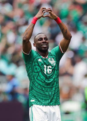 FIFA World Cup, WM, Weltmeisterschaft, Fussball 2026 FIFA WORLD CUP 2026 MEXICO VS SOUTH AFRICA 11062026 MEXICO CITY, MEXICO. Action photo of Julian Quinones of the Mexico national team, Nationalteam celebrating a goal against South Africa, during the opening game of the FIFA World Cup 2026, held at the Estadio Ciudad de MÃ xico of Mexico City. Foto de accion de Julian Quinones de la Seleccion Nacional de Mexico, celebrando un gol en contra de Sudafrica, juego inaugural de la Copa del Mundo 2026 de la FIFA, celebrado en el Estadio Ciudad de MÃ xico de la Ciudad de MÃ xico. PHOTO BY IMAGENSHOP AGENCIA FOTOGRAFICA MEXICO CITY MEXICO CITY MEXICO