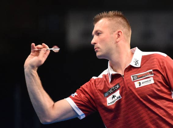 11.06.2026, xhbx, Dart World Cup of Darts 2025, v.l. Madars Razma (Lettland) (DFL DFB REGULATIONS PROHIBIT ANY USE OF PHOTOGRAPHS as IMAGE SEQUENCES and or QUASI-VIDEO Frankfurt