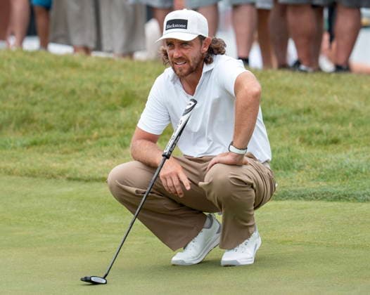June 11, 2026, Caledon, On, CANADA: Tommy Fleetwood of England plays with his putter on the 5th green during the first round of the RBC Canadian Open in Caledon, Ont., on Thursday, June 11, 2026. Canada News - June 11, 2026  - ZUMAc35_ 20260611_zaf_c35_062 Copyright: xFrankxGunnx