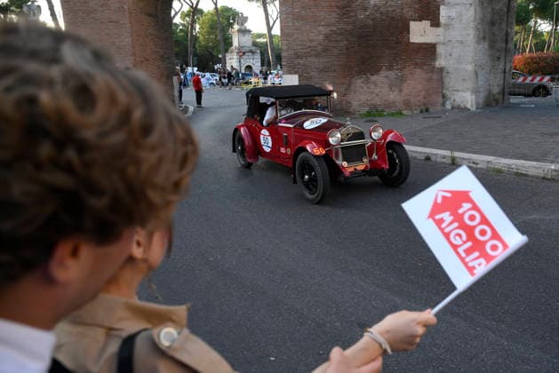 passage of the 1000 Miglia stage on Via Veneto Rome on June 11, 2026 in Rome, Italy.  Copyright: xFabrizioxCorradetti LaPressex