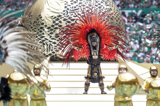MEXICO, MEXICO CITY - JUNE 11, 2026: The opening ceremony of the 2026 FIFA World Cup, WM, Weltmeisterschaft, Fussball Mikhail Sinitsyn TASS  93681002