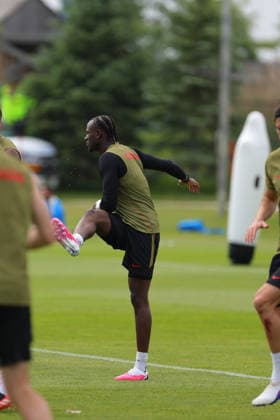 Ismaël Koné of Canada in action during the training session before the 2026 FIFA World Cup, WM, Weltmeisterschaft, Fussball game between Canada and Bosnia and Herzegovina at Toronto FC Training Ground on June 11, 2026 in Toronto, Ontario, Canada  Copyright: xCurtisxWongx xSPPx Sportspressphoto_SPR165055