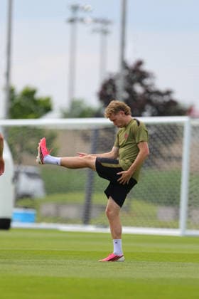 Jacob Shaffelburg of Canada in action during the training session before the 2026 FIFA World Cup, WM, Weltmeisterschaft, Fussball game between Canada and Bosnia and Herzegovina at Toronto FC Training Ground on June 11, 2026 in Toronto, Ontario, Canada  Copyright: xCurtisxWongx xSPPx Sportspressphoto_SPR165059