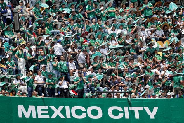 MEXICO, MEXICO CITY - JUNE 11, 2026: Mexico s fans attend the opening ceremony of the 2026 FIFA World Cup, WM, Weltmeisterschaft, Fussball at Mexico City Stadium. Mikhail Sinitsyn TASS  93681121