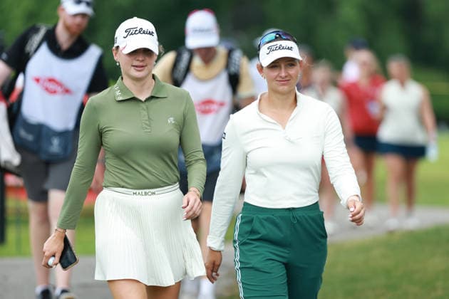 Dow Championship MIDLAND, MICHIGAN - JUNE 11: Nataliya Guseva and Emily Kristine Pederson completed the first round of the Dow Championship at Midland Country Club in Midland, Michigan, USA on Thursday, June 11, 2026. Midland Michigan United States  Copyright: xJorgexLemusx originalFilename:lemus-dowchamp260611_np4KU.jpg