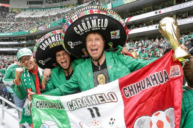 MEXICO, MEXICO CITY - JANUARY 16, 2026: Mexico s fans attend the opening ceremony of the 2026 FIFA World Cup, WM, Weltmeisterschaft, Fussball at Mexico City Stadium. Mikhail Sinitsyn TASS  93681790