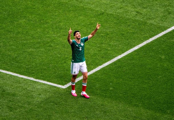 Fußball, Herren, FIFA World Cup, WM, Weltmeisterschaft, Fussball 2026 in Mexiko, Kanada und USA, Eröffnungsspiel in Mexiko-City (Gruppe A, 1. Spieltag), Mexiko - Südafrika, Raul Jimenez (Mexiko), Jubel nach Tor zum 2:0, 11.06. 2026,