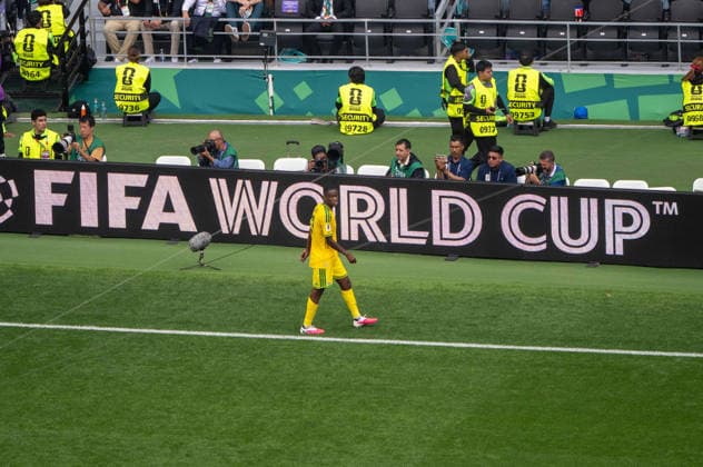 Fußball, Herren, FIFA World Cup, WM, Weltmeisterschaft, Fussball 2026 in Mexiko, Kanada und USA, Eröffnungsspiel in Mexiko-City (Gruppe A, 1. Spieltag), Mexiko - Südafrika, Sphephelo Sithole (Südafrika), 11.06. 2026, *** Soccer, Men, FIFA World Cup 2026 in Mexico, Canada and USA, Opening match in Mexico City Group A, 1 Matchday , Mexico South Africa, Sphephelo Sithole South Africa , 11 06 2026, Copyright: xMatthiasxKochx