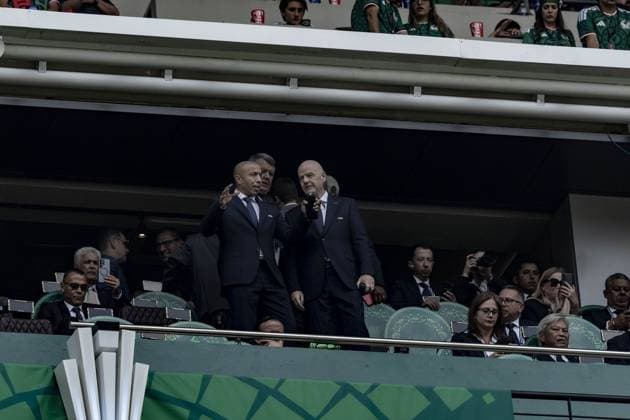 RECORD DATE NOT STATED Match between Mexico and South Africa for the 2026 World Cup. Mexico City (Mexico), 11 06 2026 - World Cup Football Mexico - Current FIFA President Gianni Infantino attends the match between Mexico and South Africa, valid for the 2026 World Cup. The opening match takes place at the traditional Azteca Stadium in Mexico City, this Thursday, June 11, 2026.(Foto: Pedro Paulo Diaz Thenews2 imago images) SPO  Copyright: xPedroxPauloxDiazx