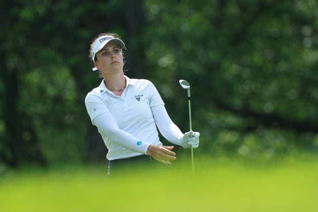 Dow Championship MIDLAND, MICHIGAN - JUNE 11: Benedetta Moresco of Italy plays her fairway shot on the 9th hole during the first round of the Dow Championship at Midland Country Club in Midland, Michigan, USA on Thursday, June 11, 2026. Midland Michigan United States  Copyright: xJorgexLemusx originalFilename:lemus-dowchamp260611_npZ9j.jpg