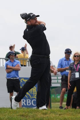 June 11, 2026: Shane Lowry of Ireland tees off during the RBC Canadian Open held at TPC Toronto at Osprey Valley in Caledon Ontario, Canada. CSM Caledon Canada - ZUMAc04_ 20260611_zma_c04_015 Copyright: xDanielxLeax