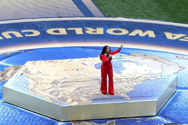 FIFA World Cup, WM, Weltmeisterschaft, Fussball 2026 - Group A - Mexico vs South Africa Mexican actor Selma Hayek speaks during the pre-game show before the opening match of the FIFA World Cup 2026 between Mexico and South Africa in Mexico City, Mexico, 11 June 2026. Mexico City Mexico  Copyright: xMARIOxGUZMANx