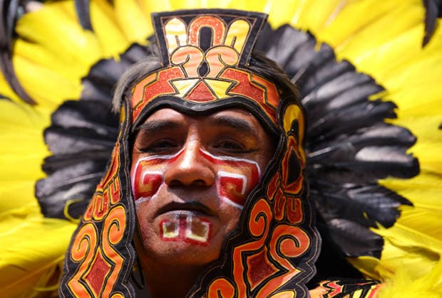 MEXICO CITY, MEXICO - JUNE 11: A fan of Mexico looks on before the FIFA World Cup, WM, Weltmeisterschaft, Fussball 2026 Group A match between Mexico and South Africa at Mexico City Stadium on June 11, 2026 in Mexico City, Mexico.  Copyright: xMBxMediax