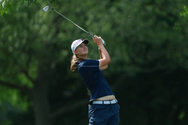 Dow Championship MIDLAND, MICHIGAN - JUNE 11: Helen Briem of Germany plays her fairway shot on the ninth hole during the first round of the Dow Championship at Midland Country Club in Midland, Michigan, USA on Thursday, June 11, 2026. Midland Michigan United States  Copyright: xJorgexLemusx originalFilename:lemus-dowchamp260611_npgCg.jpg