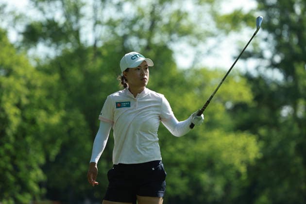 Dow Championship MIDLAND, MICHIGAN - JUNE 11: Ssu-Chia Cheng of Chinnese Taipei plays her shot toward the eighth green during the first round of the Dow Championship at Midland Country Club in Midland, Michigan, USA on Thursday, June 11, 2026. Midland Michigan United States  Copyright: xJorgexLemusx originalFilename:lemus-dowchamp260611_np2SH.jpg