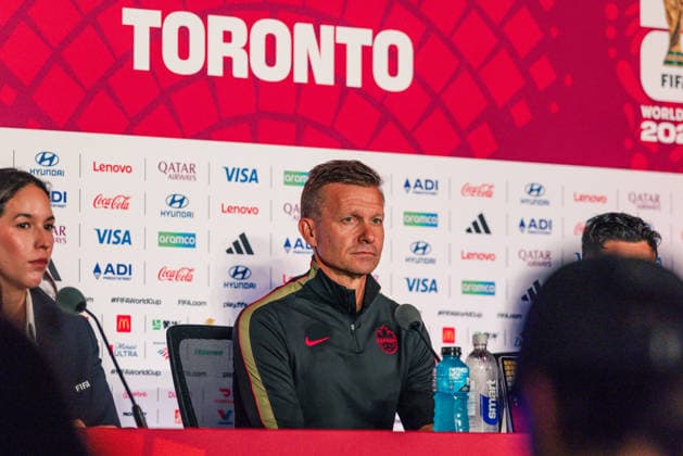 Canada head coach Jesse Marsch during the pre-game press conference, PK, Pressekonferenz before the 2026 FIFA World Cup, WM, Weltmeisterschaft, Fussball game between Canada and Bosnia and Herzegovina at Toronto Stadium on June 11, 2026 in Toronto, Ontario, Canada  Copyright: xCurtisxWongx xSPPx Sportspressphoto_SPR165082