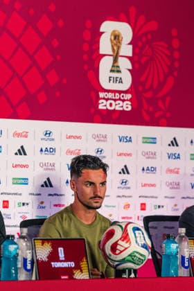 Stephen Eustáquio of Canada during the pre-game press conference, PK, Pressekonferenz before the 2026 FIFA World Cup, WM, Weltmeisterschaft, Fussball game between Canada and Bosnia and Herzegovina at Toronto Stadium on June 11, 2026 in Toronto, Ontario, Canada  Copyright: xCurtisxWongx xSPPx Sportspressphoto_SPR165083