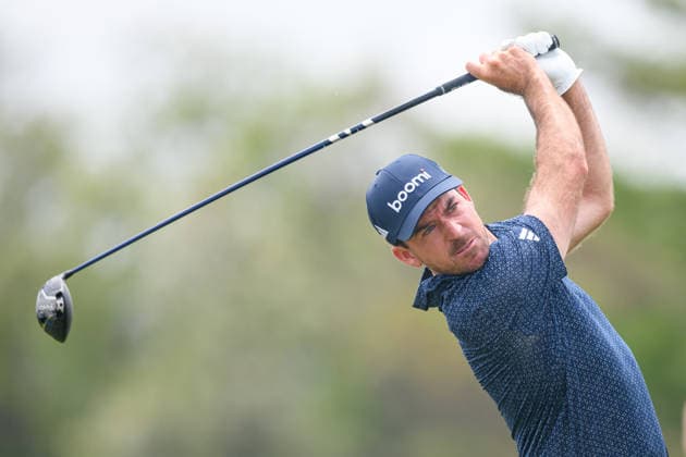 CALEDON, ON - JUNE 11: Nick Taylor of Canada plays his shot from the 2nd tee during the first round of the RBC Canadian Open 2026 at TPC Toronto at Osprey Valley North Course on June 11, 2026 in Caledon, Ontario. (Photo by Julian Avram Icon Sportswire) GOLF: JUN 11 PGA, Golf Herren RBC Canadian Open EDITORIAL USE ONLY Icon2606111808