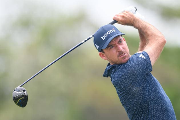 CALEDON, ON - JUNE 11: Nick Taylor of Canada plays his shot from the 2nd tee during the first round of the RBC Canadian Open 2026 at TPC Toronto at Osprey Valley North Course on June 11, 2026 in Caledon, Ontario. (Photo by Julian Avram Icon Sportswire) GOLF: JUN 11 PGA, Golf Herren RBC Canadian Open EDITORIAL USE ONLY Icon2606111810