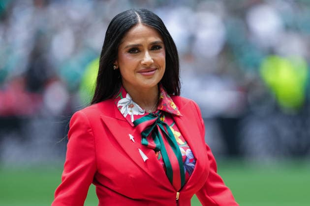 Salma Hayek performs during the Opening Ceremony ahead of the FIFA Men’s World Cup 2026 Group Stage football match between Mexico and South Africa at Mexico City Stadium, in Mexico City on June 11th 2026 (Photo by Alexandra Fechete SPP)  Copyright: xAlexandraxFechete SPPx Sportspressphoto_SPR165094
