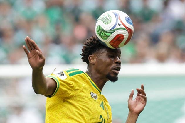 MEXICO, MEXICO Mexico City - JUNE 11, 2026: South Africa s Ime Okon in action in the 2026 FIFA World Cup, WM, Weltmeisterschaft, Fussball Group A football match between Mexico and South Africa at Mexico City Stadium FIFA World Cup 2026 Group Stage: Mexico Vs South Africa  - ZUMAt113 20260611_zaa_t113_409 Copyright: xMikhailxSinitsynx