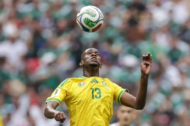 MEXICO, MEXICO CITY - JUNE 11, 2026: South Africa s Yaya Sithole in action in the 2026 FIFA World Cup, WM, Weltmeisterschaft, Fussball Group A football match between Mexico and South Africa at Mexico City Stadium. Mikhail Sinitsyn TASS  93686609