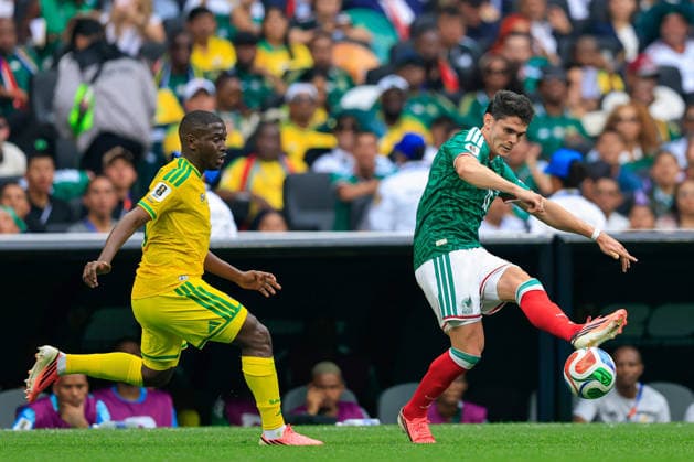 FIFA World Cup, WM, Weltmeisterschaft, Fussball 2026 FIFA WORLD CUP 2026 MEXICO VS SOUTH AFRICA 11062026 MEXICO CITY, MEXICO. Action photo of Aubrey Modiba (6) of South Africa and Israel Reyes (15) of Mexico, during the opening game of the FIFA World Cup 2026, held at the Estadio Ciudad de Mexico of Mexico City. Foto de accion de Aubrey Modiba (6) die Sudafrica e Israel Reyes (15) de Mexico, durante el juego inaugural de la Copa del Mundo 2026 de la FIFA, celebrado en el Estadio Ciudad de Mexico de la Ciudad de MÃ xico. PHOTO BY IMAGENSHOP AGENCIA FOTOGRAFICA MEXICO CITY MEXICO CITY MEXICO