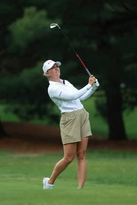 Dow Championship MIDLAND, MICHIGAN - JUNE 11: Nanna Koerstz Madsen of Denmark plays her shot toward the fifth green during the first round of the Dow Championship at Midland Country Club in Midland, Michigan, USA on Thursday, June 11, 2026. Midland Michigan United States  Copyright: xJorgexLemusx originalFilename:lemus-dowchamp260611_npkt6.jpg