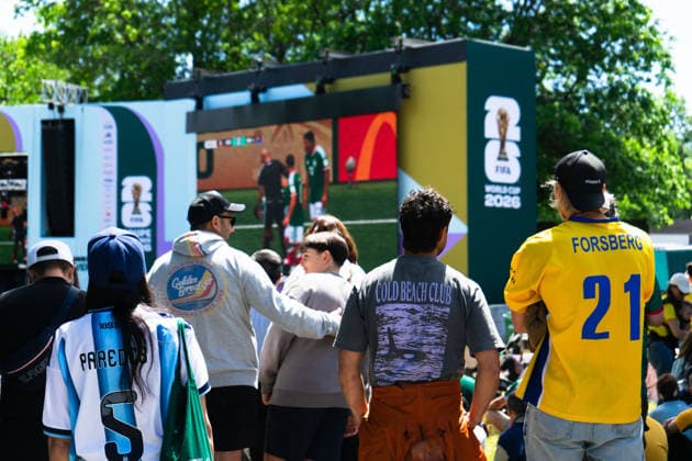 VANCOUVER, CANADA - JUNE 11: Fan supporters of different teams and countries watch the first match of the FIFA World Cup, WM, Weltmeisterschaft, Fussball 2026 between Mexico and South Africa during the FIFA Fan Festival at Hastings Park on June 11, 2026 in Vancouver, British Columbia, Canada.  Copyright: xAmyxElle SPPx Sportspressphoto_SPR165131