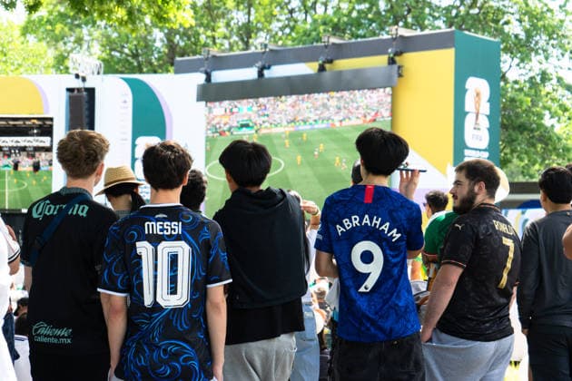VANCOUVER, CANADA - JUNE 11: Fan supporters of different teams and countries watch the first match of the FIFA World Cup, WM, Weltmeisterschaft, Fussball 2026 between Mexico and South Africa during the FIFA Fan Festival at Hastings Park on June 11, 2026 in Vancouver, British Columbia, Canada.  Copyright: xAmyxElle SPPx Sportspressphoto_SPR165132