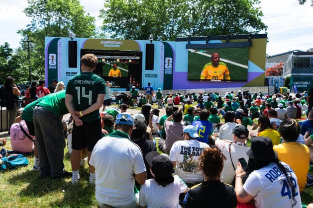 VANCOUVER, CANADA - JUNE 11: Fan supporters of different teams and countries watch the first match of the FIFA World Cup, WM, Weltmeisterschaft, Fussball 2026 between Mexico and South Africa during the FIFA Fan Festival at Hastings Park on June 11, 2026 in Vancouver, British Columbia, Canada.  Copyright: xAmyxElle SPPx Sportspressphoto_SPR165134