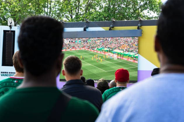 VANCOUVER, CANADA - JUNE 11: Fan supporters of different teams and countries watch the first match of the FIFA World Cup, WM, Weltmeisterschaft, Fussball 2026 between Mexico and South Africa during the FIFA Fan Festival at Hastings Park on June 11, 2026 in Vancouver, British Columbia, Canada.  Copyright: xAmyxElle SPPx Sportspressphoto_SPR165137