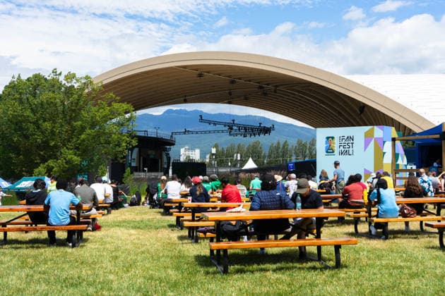 VANCOUVER, CANADA - JUNE 11: Exterior of the new PNE Amphitheatre is shown at the FIFA Fan Festival in Hastings Park on June 11, 2026 in Vancouver, British Columbia, Canada.  Copyright: xAmyxElle SPPx Sportspressphoto_SPR165183