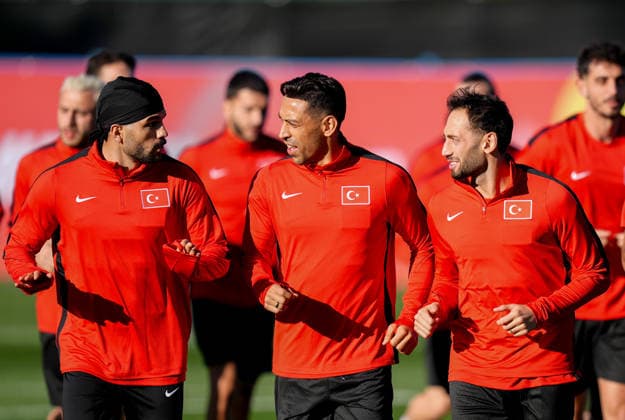Turkish National Football Team held its first training session in Canada VANCOUVER, CANADA - JUNE 11: Turkish National Football Team players take part in their first training session in Vancouver, Canada, on June 11, 2026. Following their arrival from their main training camp in Arizona, began on-field tactical preparations ahead of their opening Group D match against Australia in the 2026 FIFA World Cup, WM, Weltmeisterschaft, Fussball Ercin Erturk Anadolu Vancouver Canada. Editorial use only. Please get in touch for any other usage.  Copyright: x2026xAnadoluxErcinxErturkx