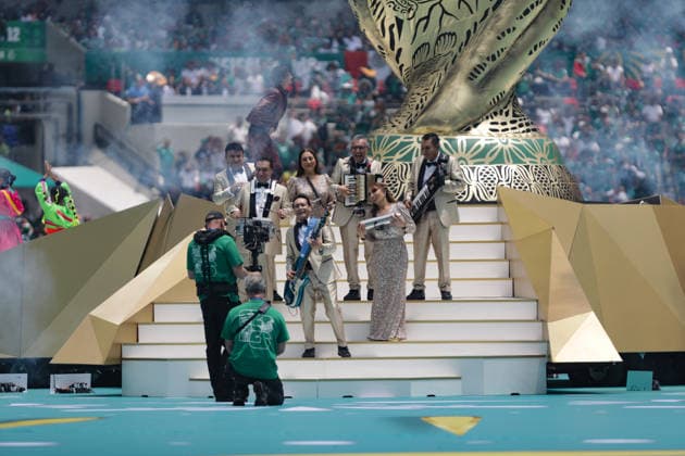 June 11, 2026, Mexico City, Ciudad de Mexico, Mexico: Los Angeles Azules perform during The 2026 FIFA World Cup, WM, Weltmeisterschaft, Fussball opening ceremony at Estadio Azteca. on June 11, 2026 in Mexico City, Mexico. Mexico City Mexico - ZUMAe321 20260611_zsa_e321_214 Copyright: xIanxRoblesx