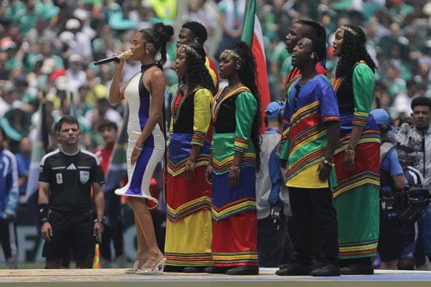 June 11, 2026, Mexico City, Ciudad de Mexico, Mexico: Tyla performs during the 2026 FIFA World Cup, WM, Weltmeisterschaft, Fussball opening ceremony at Estadio Azteca. on June 11, 2026 in Mexico City, Mexico. 2026 FIFA World Cup Opening Ceremony  - ZUMAe321 20260611_zsa_e321_238 Copyright: xIanxRoblesx