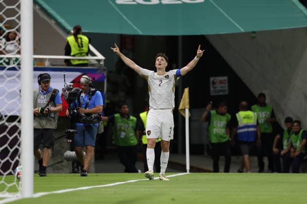 South Korea v Czechia - FIFA World Cup, WM, Weltmeisterschaft, Fussball 2026 - Group A ZAPOPAN, MEXICO - JUNE 11: Ladislav Krejci (7) of Czechia celebrates after scoring a goal during the 2026 FIFA World Cup First Stage Group A match between South Korea and Czechia at Estadio Akron (Guadalajara Stadium) in Zapopan, Guadalajara, Mexico on June 11, 2026. Luciano Gonzalez Anadolu Zapopan Mexico. Editorial use only. Please get in touch for any other usage.  Copyright: x2026xAnadoluxLucianoxGonzalezx