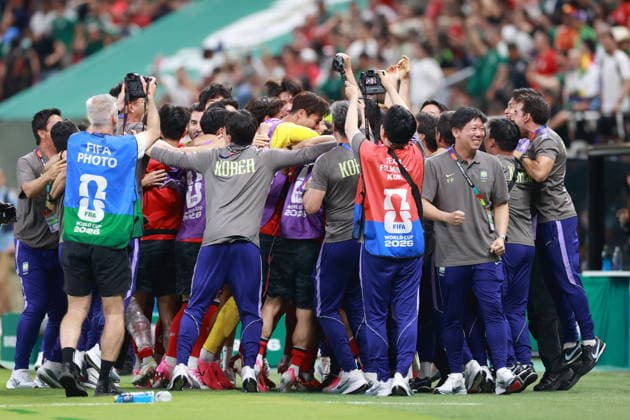 FIFA World Cup, WM, Weltmeisterschaft, Fussball 2026 - Group A - South Korea vs Czechia South Korean players celebrate during the FIFA World Cup 2026 Group A match between South Korea and Czechia in Guadalajara, Mexico, 11 June 2026. GUADALAJARA Mexico  Copyright: xALEXxCRUZx