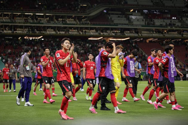 South Korea v Czechia - FIFA World Cup, WM, Weltmeisterschaft, Fussball 2026 - Group A ZAPOPAN, MEXICO - JUNE 11: Players of South Korea celebrate after the 2026 FIFA World Cup First Stage Group A match between South Korea and Czechia at Estadio Akron (Guadalajara Stadium) in Zapopan, Guadalajara, Mexico on June 11, 2026. Luciano Gonzalez Anadolu Zapopan Mexico. Editorial use only. Please get in touch for any other usage.  Copyright: x2026xAnadoluxLucianoxGonzalezx