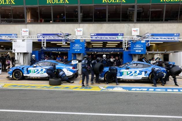 24 Heures du Mans automobile Alexandre Dimou ALEXPRESS MAXPPP - Proton Competition Ford Mustang Eric Powell - Ben Tuck - Sebastian Priaulx and Proton Competition Ford Mustang Stefano Gattuso - Gianmarco Levorato - Logan Sargeant pendant qualcification Hyperpole lors des 24H du Mans 2026 Alexandre Dimou Agence Alexpress 24 Hours of Le Mans automobile Le Mans France  Copyright: xALEXPRESS MAXPPPxAlexandrexDimoux DIM202606113576 DIM202606113576