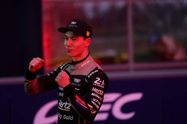 24 Heures du Mans automobile Alexandre Dimou ALEXPRESS MAXPPP - Team Cadillac LMP1 SÃ bastien Bourdais - Earl Bamber - Jack Aitken celebre pendant qualcification Hyperpole lors des 24H du Mans 2026 Alexandre Dimou Agence Alexpress 24 Hours of Le Mans automobile Le Mans France  Copyright: xALEXPRESS MAXPPPxAlexandrexDimoux DIM202606113571 DIM202606113571