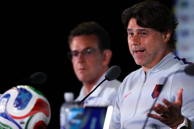 (260612) -- LOS ANGELES, June 12, 2026 -- Mauricio Pochettino, head coach of the United States, attends the press conference, PK, Pressekonferenz ahead of the group stage match between the United States and Paraguay at the FIFA World Cup, WM, Weltmeisterschaft, Fussball 2026, at Los Angeles Stadium in Los Angeles, the United States, on June 11, 2026. ) (SP)U.S.-LOS ANGELES-FOOTBALL-FIFA WORLD CUP-PRESS CONFERENCE-USA VS PRY BaixXuefei 