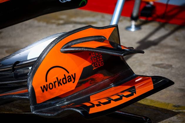 IPA85600025 - McLaren technical details, during the Barcelona-Catalunya Grand Prix, Barcelona, June 11–14, 2026, Montmeló, 2026 Formula 1 World Championship, WM, Weltmeisterschaft  Copyright: xFedericoxBasile IPAxSportx xx 85600025